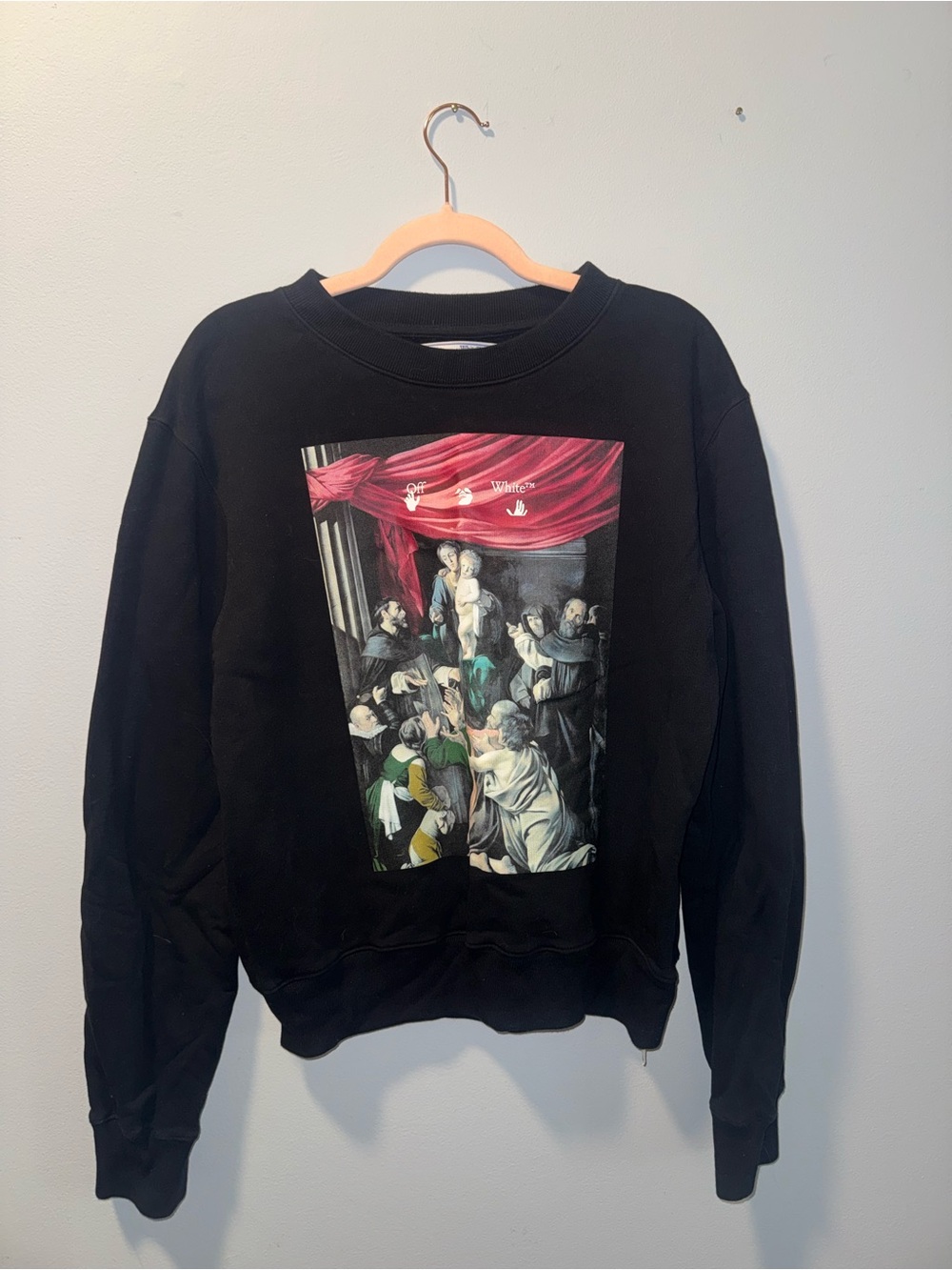 NWOT Off-White Authentic Slim Fit Caravaggio Painting Sweatshirt - Size L
